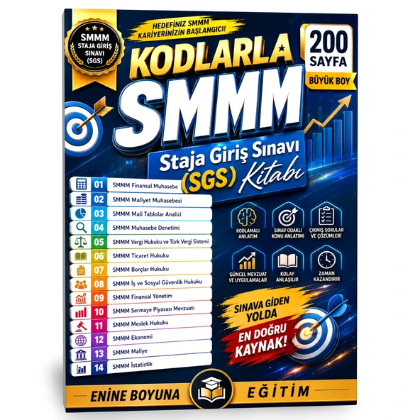 Kodlarla SMMM Staja Giriş Sınavı (SGS) Kitabı ürün görseli 1