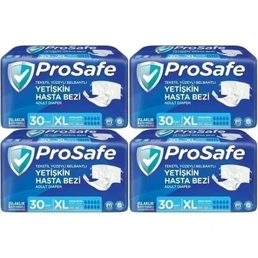 Prosafe Belbantlı Ekstra Büyük Boy XL 30'lu 4 Adet Hasta Bezi ürün görseli 1