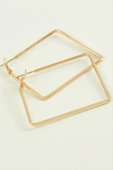 Kare Halka Küpe 4,5 cm ürün görseli 1