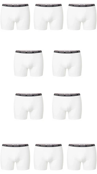 10 Adet Çoklu Paket Erkek Büyük Beden Redzone Likralı Bambu Boxer ürün görseli 1