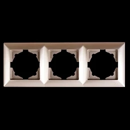 Visage Ambiance Metalik Bej 3 Lü Çerçeve - Priz ve Anahtar İçin Uyumlu Çerçeve ürün görseli 1