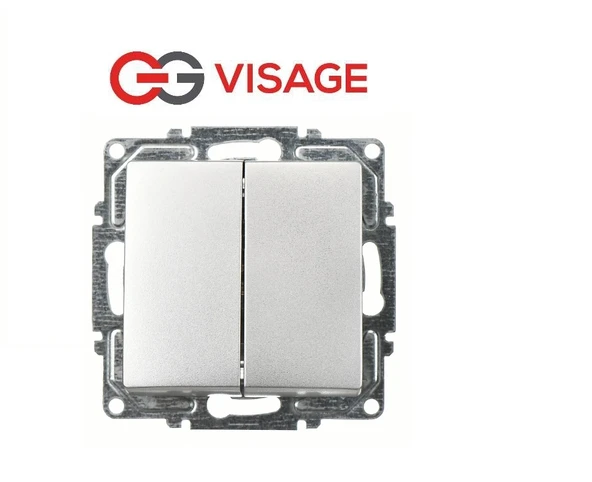 Visage Ambiance Gümüş Komütatör Anahtar Çerçevesiz - Priz ve Anahtar İçin Uyumlu Çerçeve ürün görseli 1