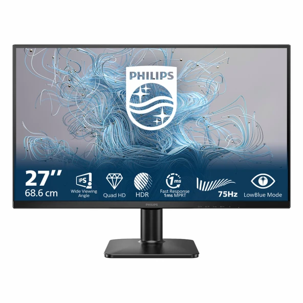 Philips 27E2N1500L/01 27" 75Hz 4Ms HDMI+DP HDR QHD 2560X1440 IPS Vesa Monitör ürün görseli 1