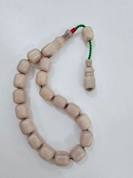 Zeyzun Usta İmzalı Bilek Boy Efe Maskot Sıkma Kehribar Tespih 13,5 x 16 mm Kapsül Kesim ürün görseli 1