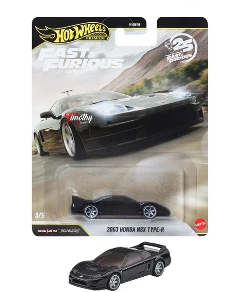 HOT WHEELS Premium Series 25.Yıl Özel Fast & Furious 2003 HONDA NSX TYPE-R HNW46 - JHW75 ürün görseli 1