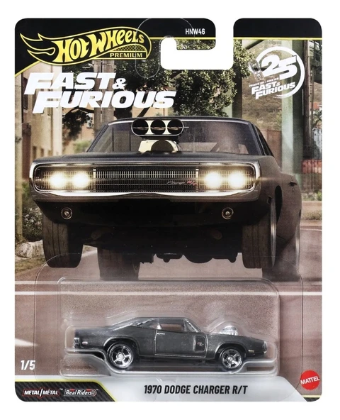 HOT WHEELS Premium Series 25.Yıl Özel Fast & Furious 1970 Dodge Charger R/T HNW46 - JHW74 ürün görseli 1
