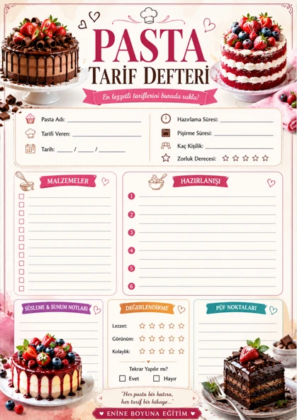 PASTA TARİFLERİ DEFTERİ - Resim 4
