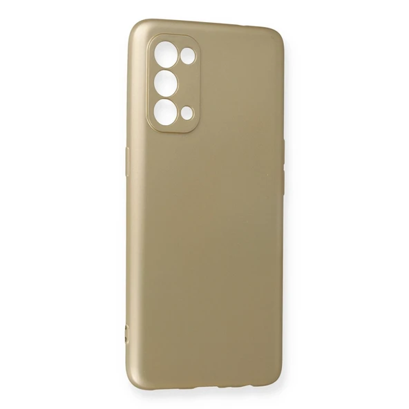 Oppo Reno 5 Kılıf First Silikon - Gold - Resim 2