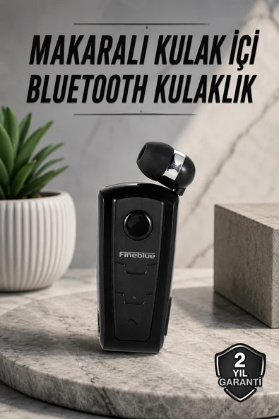 Tüm Telefonlara Uyumlu Mikrofonlu Titreşimli Makaralı Bluetooth Kulakiçi Kulaklık ürün görseli 1