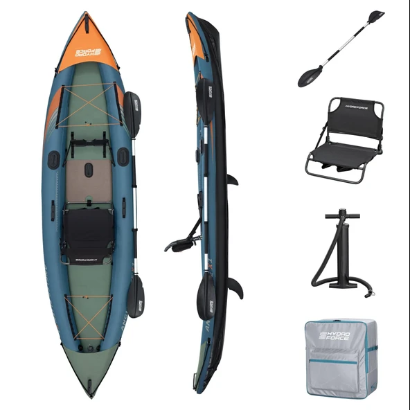 Bestway Hydro-Force 65197 Angler Elite X1 BALIKÇI KANOSU SETİ 3.80m x 99cm ürün görseli 1
