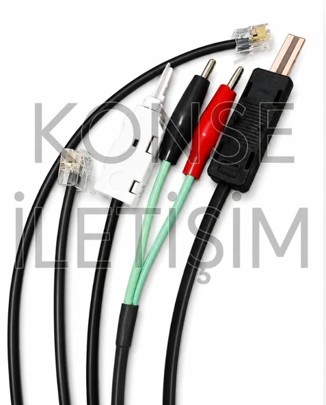 Test Telefonu Kablosu 4/4 Kesmeli SİYAH - Resim 2