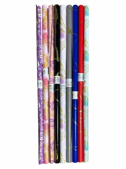 Vagon Ambalaj Kağıdı Kuşe Paketleme Kağıdı 70X100Cm S-025 Karışık - 6 adet ürün görseli 1