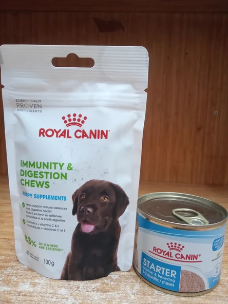 Royal Canin Bağışıklık ve Sindirim Sistemini Destekleyen Köpek Ödül Maması 100g+ROYAL CANİN Anne ve Yavru Köpek Yaş Maması 195 GRAM ürün görseli 1