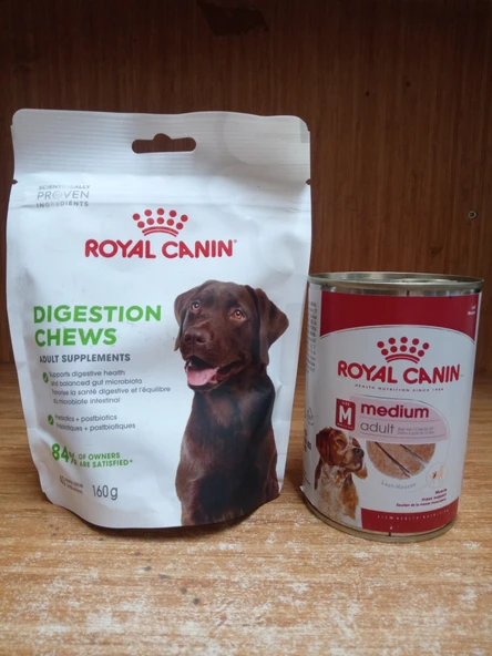 ROYAL CANİN Bağışıklık ve Sindirim Sistemini Destekleyen Tamamlayıcı Ödül Maması 160 GRAM+ ROYAL CANİN MEDİUM YETİŞKİN KÖPEK KONSERVE 400 GRAM ürün görseli 1