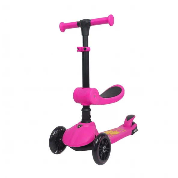 L52IN1-P LAMBORGHİNİ LİSANSLI KATLANIR OTURAKLI IŞIKLI SCOOTER PEMBE ürün görseli 1