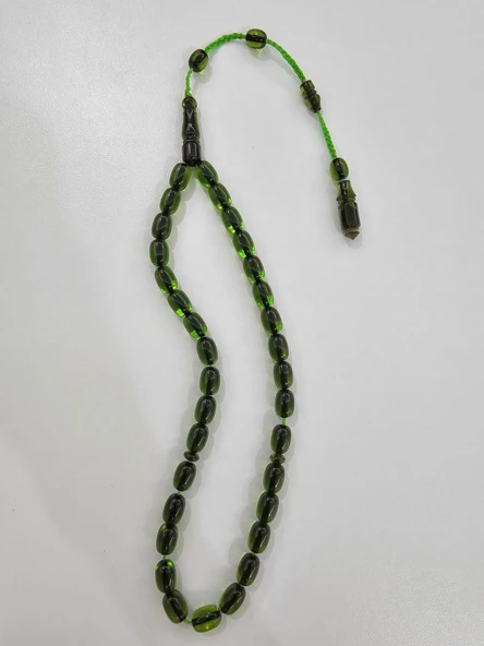 Han Faturan Hasan Ayhan Kehribar Tesbih 8,5 x 12 mm Kapsül Kesim ürün görseli 1