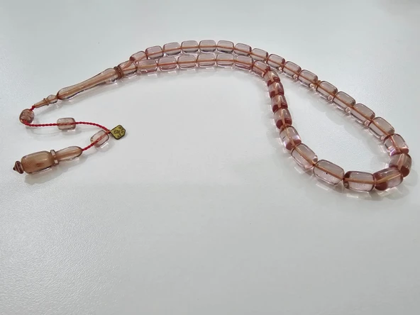 Han Faturan Hasan Ayhan İmzalı Kehribar Tesbih 8 x 12 mm Kapsül Kesim ürün görseli 1
