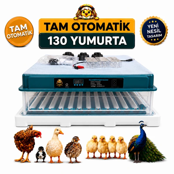 130 Yumurta Kapasiteli Tam Otomatik Kuluçka Makinesi ürün görseli 1