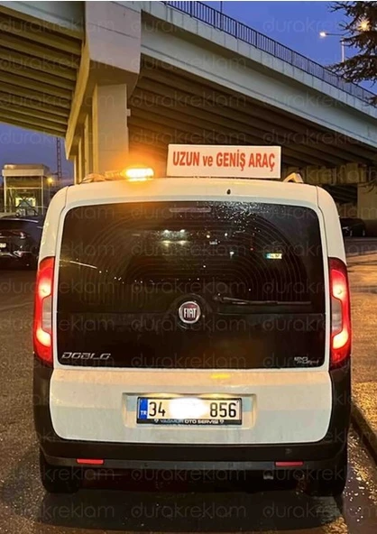 Uzun ve Geniş Araç Mıknatıslı Tabela - Resim 6