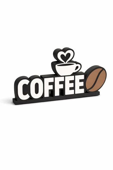 Coffee Yazılı Dekoratif Masa Üstü Obje | Kahve Temalı Mutfak & Kafe Dekoru ürün görseli 1