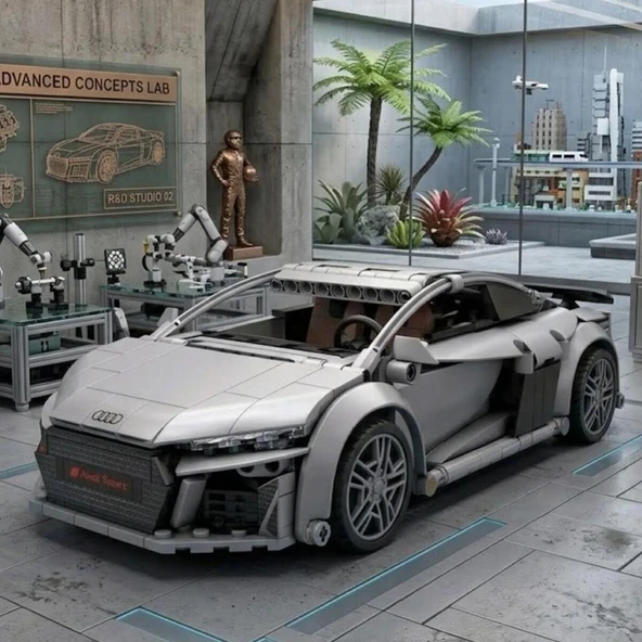 C57012W CADA AUDİ R8 536 PARÇA BLOCK OYUNCAK - Resim 3