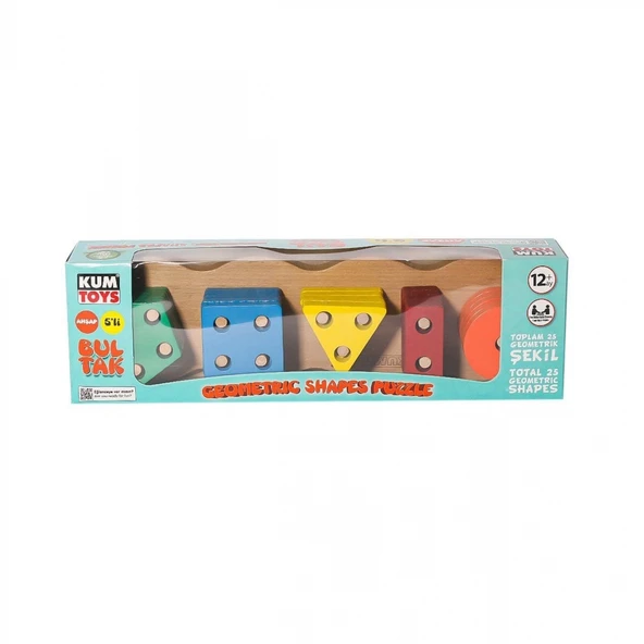 KM5656 Ahşap Beşli Bultak -Kumtoys ürün görseli 1