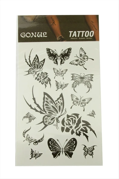 Kelebek Tattoo Dövme Sticker ürün görseli 1