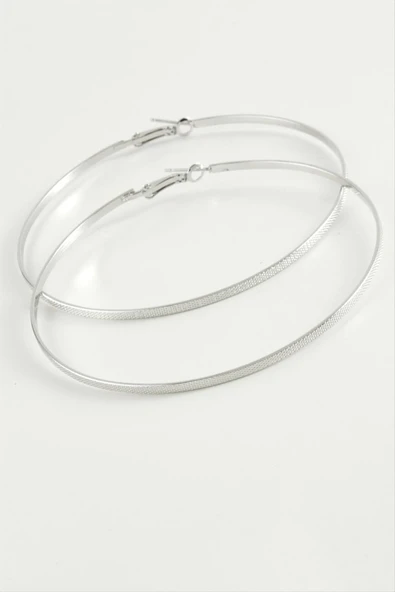 Noktalı Metal Halka Küpe 8-10 cm ürün görseli 1