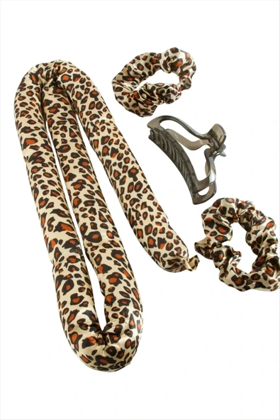 leopar Desenli Bugidi Saç Şekillendirici Sünger Set ürün görseli 1