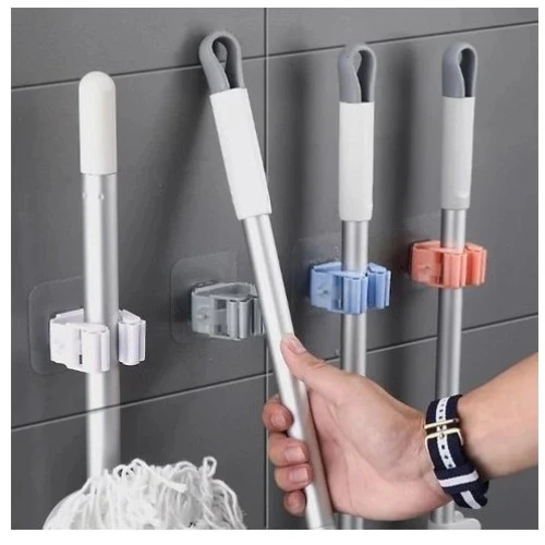 HERŞEYTREND Yapışkanlı Pratik Mop Tutucu 4 Adet Beyaz ürün görseli 1