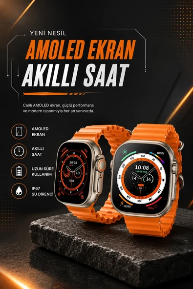 Akıllı Saat GPS Özelliği Bildirim Görme Adımsayar Sesli Görüşme Yapabilen ürün görseli 1