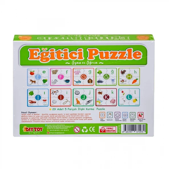 7197 ÇARK PUZZLE ALFABE - Resim 2