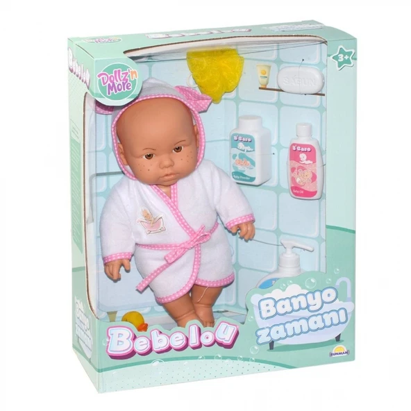 030031 Sunman, Bebelou Banyo Zamanı Bebek Seti, 35 cm / +3 yaş ürün görseli 1