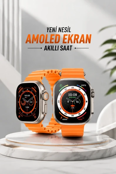 Akıllı Saat Android ve İOS Uyumlu 49 MM NFC Özelliği GPS Takibi ürün görseli 1
