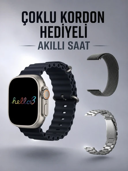Akıllı Saat Yeni Nesil Bluetooth Bağlantılı Uyku Sağlık Takibi GPS Ve NFC Uyumlu ürün görseli 1