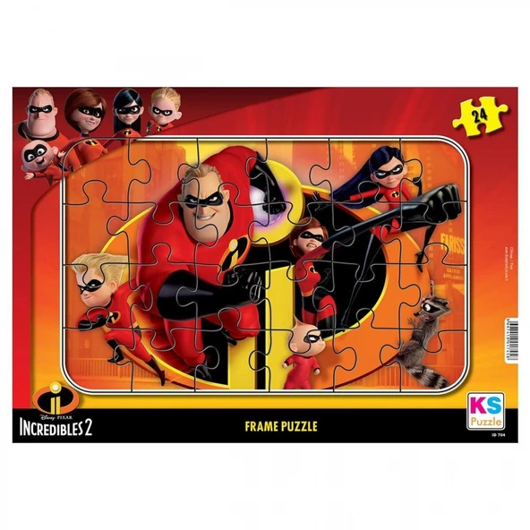 INC 704 Incredibles 2 Frame Puzzle 24 Parça ürün görseli 1
