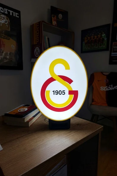 Galatasaray Tasarımlı Dekoratif Aydınlatma Gece Lambası (27x18cm) ürün görseli 1