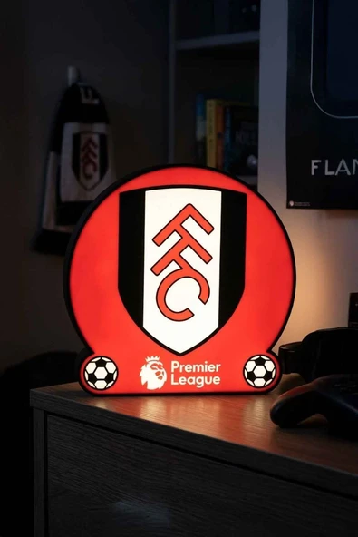 Fulham Premier League Tasarımlı Dekoratif Aydınlatma Gece Lambası (24x24cm) ürün görseli 1