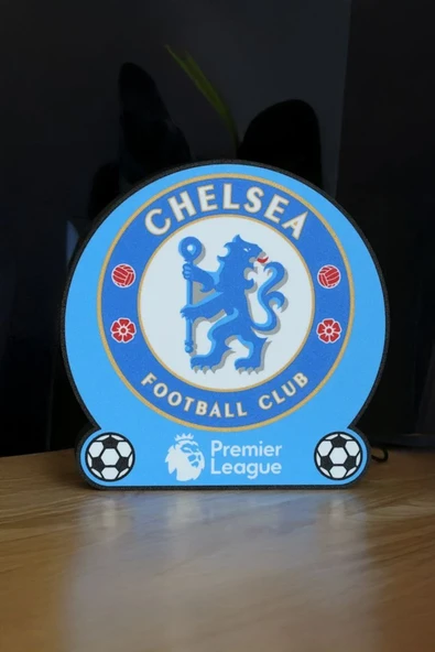 Chelsea Premier League Tasarımlı Dekoratif Aydınlatma Gece Lambası (24x24cm) ürün görseli 1
