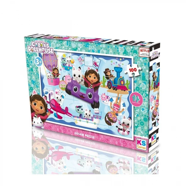 GB 714 GABBYS DOLLHOUSE PUZZLE 100 PRÇ ürün görseli 1
