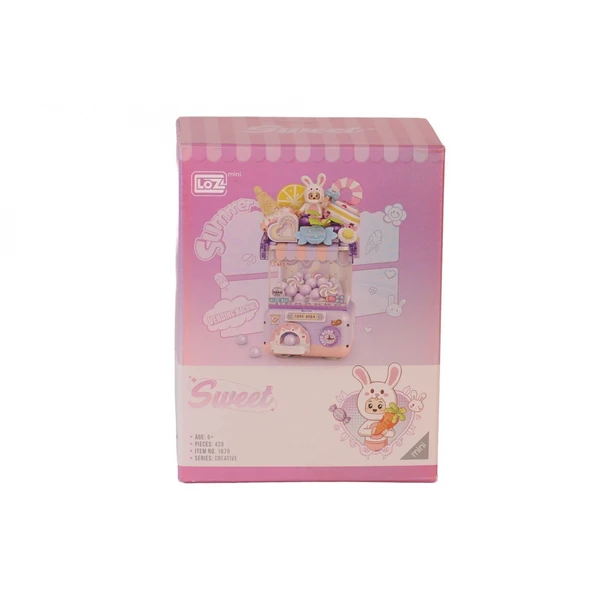 LZ1679 LOZ  Sevimli Gashapon Makineleri MOR  BLOCK OYUNCAK 428 PRÇ ürün görseli 1