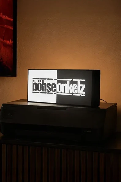 Böhse Onkelz Tasarımlı Dekoratif Aydınlatma Gece Lambası (25x11cm) ürün görseli 1