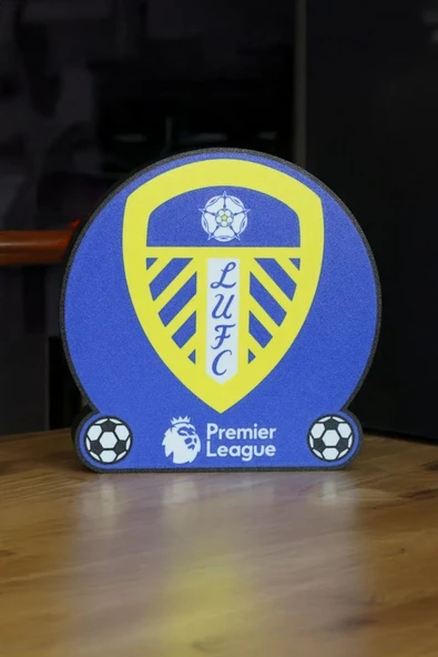 Leeds United Premier League Tasarımlı Dekoratif Aydınlatma Gece Lambası (24x24cm) ürün görseli 1