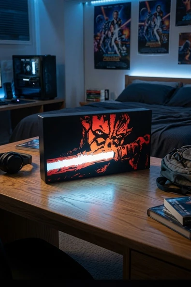 Darth Maul Tasarımlı Dekoratif Aydınlatma Gece Lambası (24x13cm) ürün görseli 1
