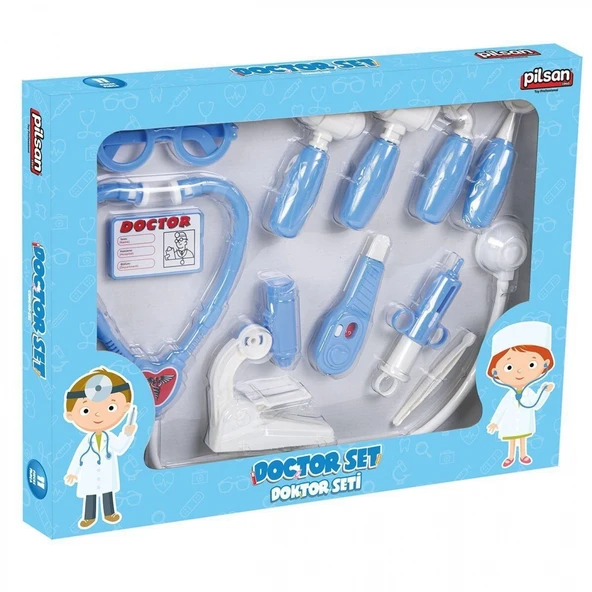 03 232-1010323201021 DOKTOR SETİ (MAVİ) - Resim 3