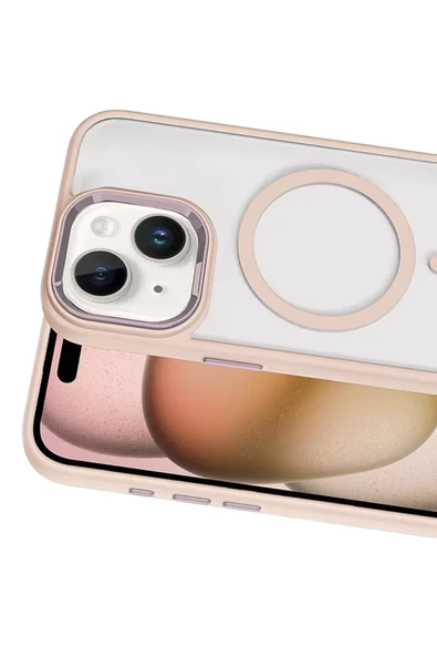 Joko Apple iPhone 15 Terea Magsafe Kapak - Pembe - Resim 2