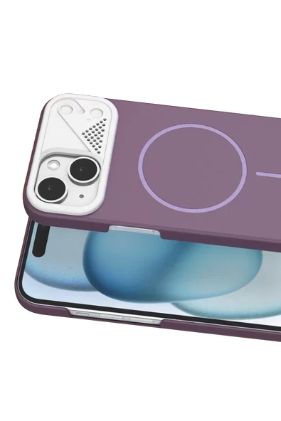 Joko Apple iPhone 15 Export Magsafe Kapak - Mor - Resim 2