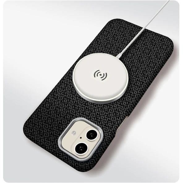 iPhone 16 Kılıf M-Safe Şarj Özellikli Premium Paris Vax Sert PC Kapak ürün görseli 1