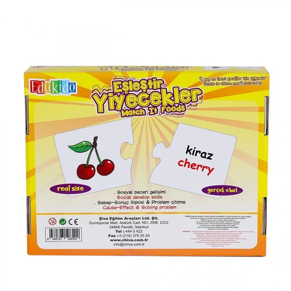 EDU-1002 Eşleştir Yiyecekler -Chiva - Resim 2