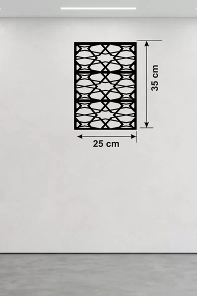 Geometrik Soyut Tasarım Ahşap Duvar Tablosu - 25x35 cm Lazer Kesim Modern Pano ürün görseli 1